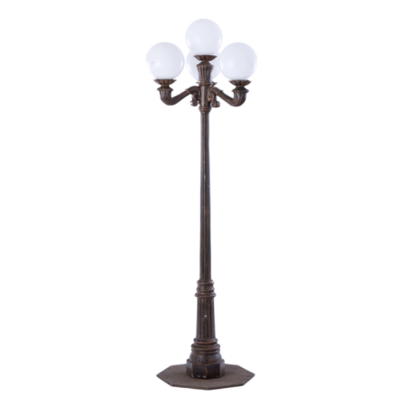 New Orleans Lamp, 4 Globe, Brown
