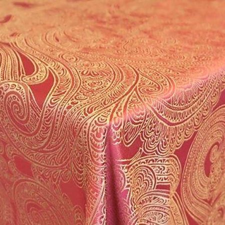 Paisley Terracotta Linen