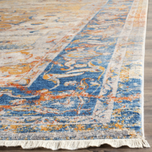Area Rug, Persian Orange & Blue - Image 2
