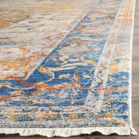 Area Rug, Persian Orange & Blue - Image 2