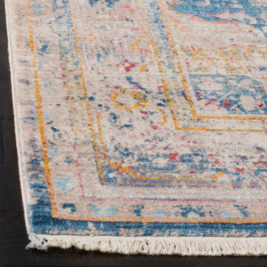Area Rug, Persian Orange & Blue - Image 3