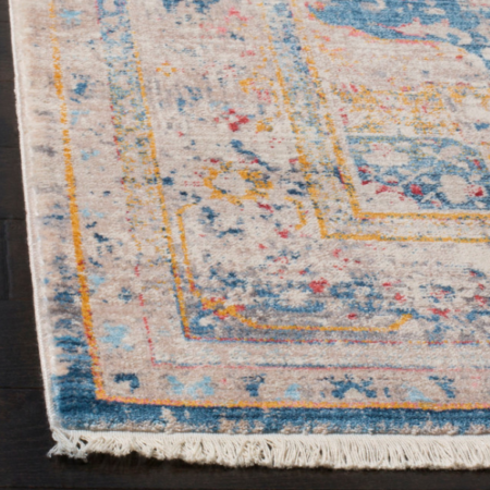 Area Rug, Persian Orange & Blue - Image 3
