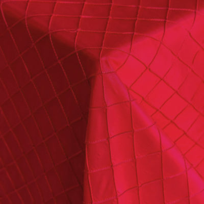Pintuck Red Linen