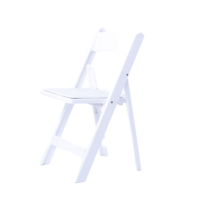 White Resin Folding Chair