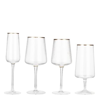 Spectra Gold Rim Glassware
