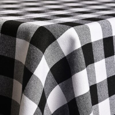 Standard Black/White Check Linen