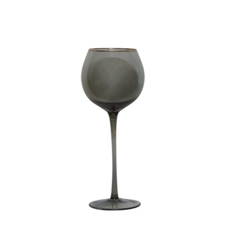 Sterling Smoke w/Gold, Ball, Wine, 17oz