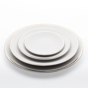 Terra Linen Gold Rim China - Image 5