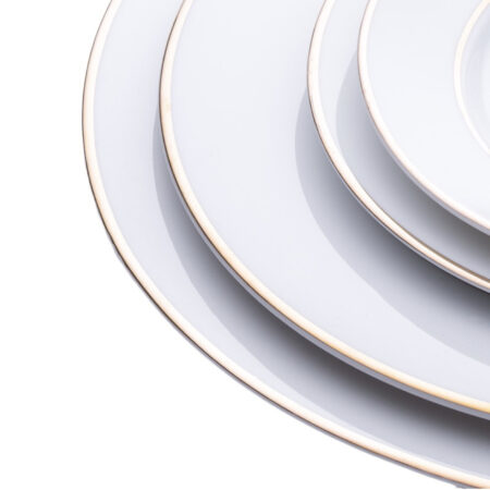 White China with Gold Rim - Image 4