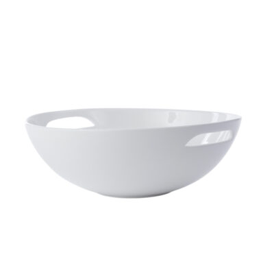 White Round with Handle, 16”