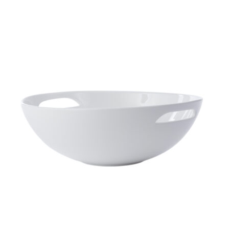White Round with Handle, 16”
