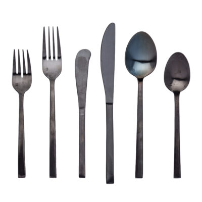 Arezzo Matte Black Flatware
