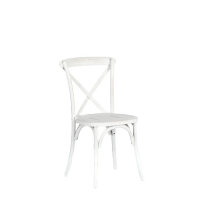 Bistro Chair, White Distressed