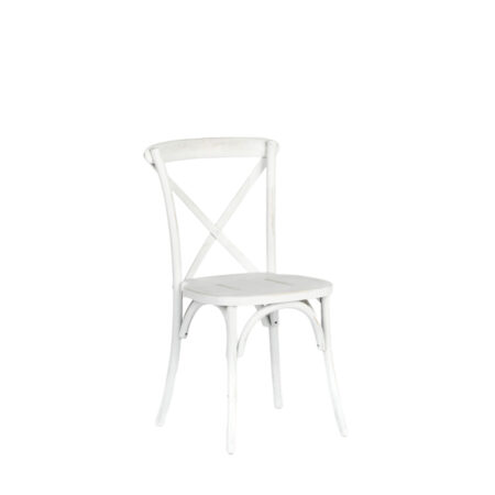 Bistro Chair, White Distressed