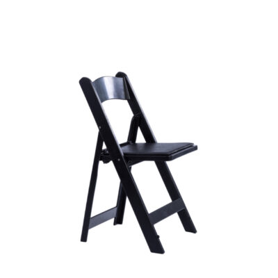 Black Resin Folding Chair