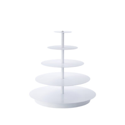 Round White Cupcake Stand (holds 100)