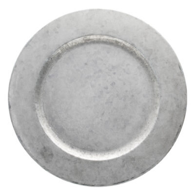 Galvanized Charger, Round