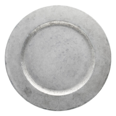 Galvanized Charger, Round