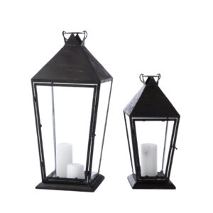 Iron Rustic Tapered Lanterns