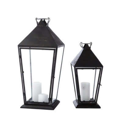 Iron Rustic Tapered Lanterns