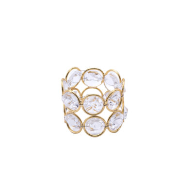 Napkin Ring, Crystal Gold Bling