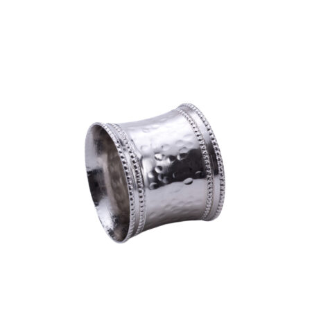 Napkin Ring, Silver Hammered
