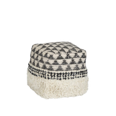 Geo Charcoal Pouf
