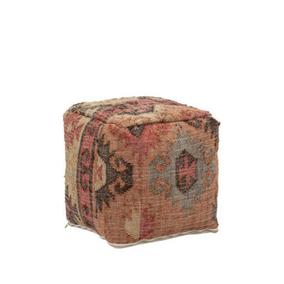Kilim Multi-Color Pouf