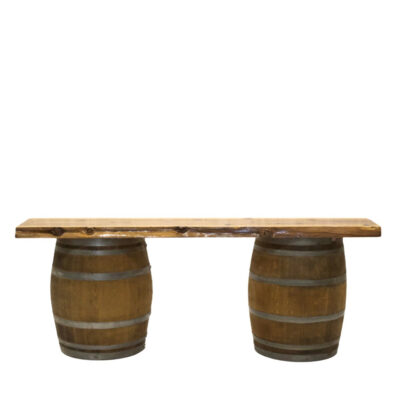 Rustic Wine Barrel Bar, 8’