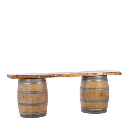 Rustic Wine Barrel Bar, 8’ - Image 2