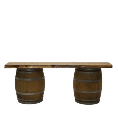 Rustic Wine Barrel Bar, 8’