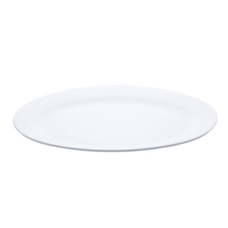 Oval White Ceramic Platter 14"x10"