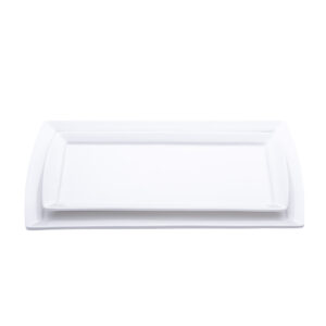 White Rectangular China / Platter 11"x5" - Image 2